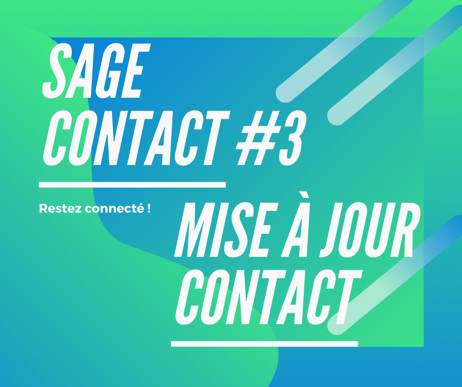 Sage Contact - Mise à jour d'un contact Sage depuis Outlook