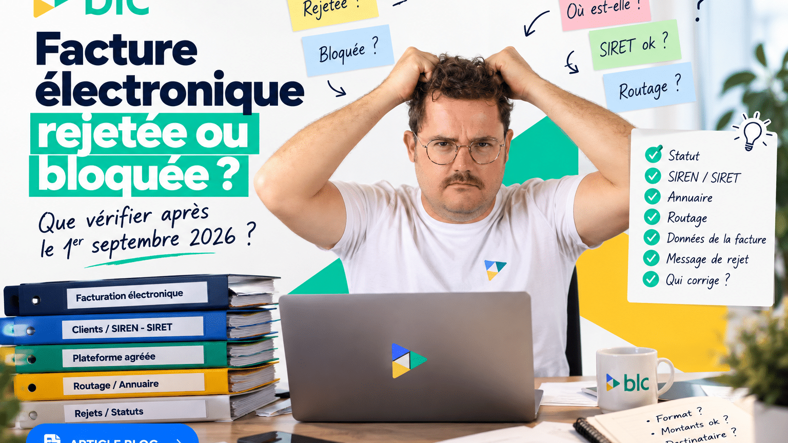 Facture électronique rejetée ou bloquée : que vérifier en 2026 ?