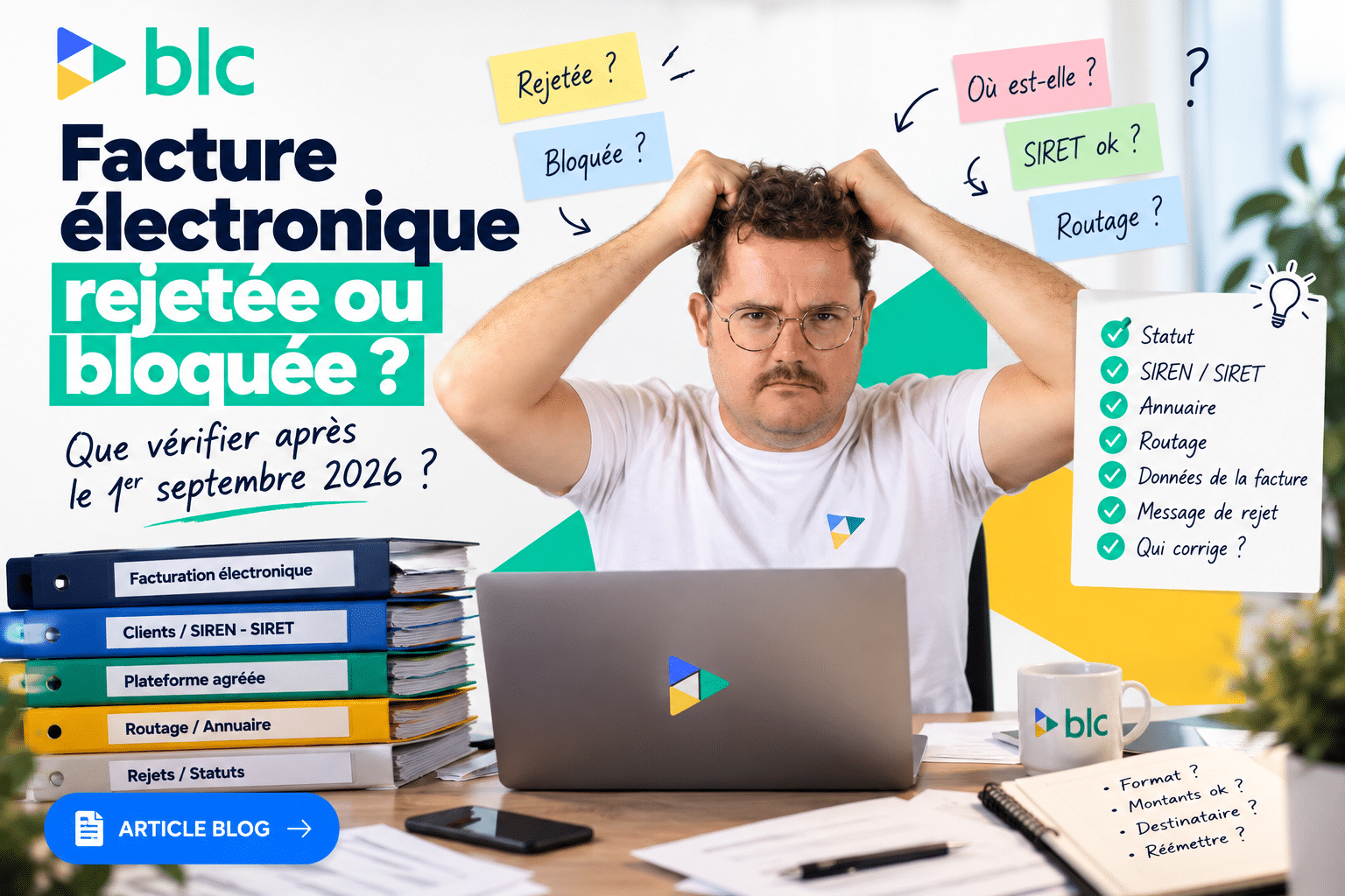 Facture électronique rejetée ou bloquée : que vérifier en 2026 ?
