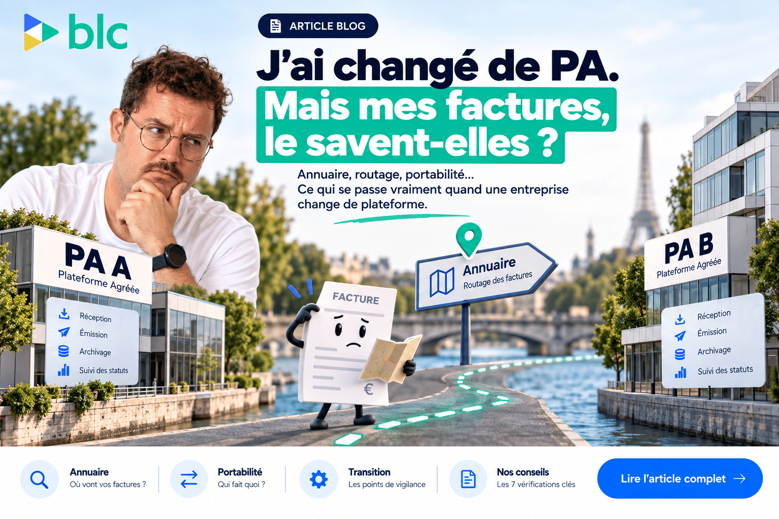 portabilité plateforme agréée, changer plateforme agréée, annuaire facturation électronique, plusieurs PA facturation électronique, routage facture électronique
